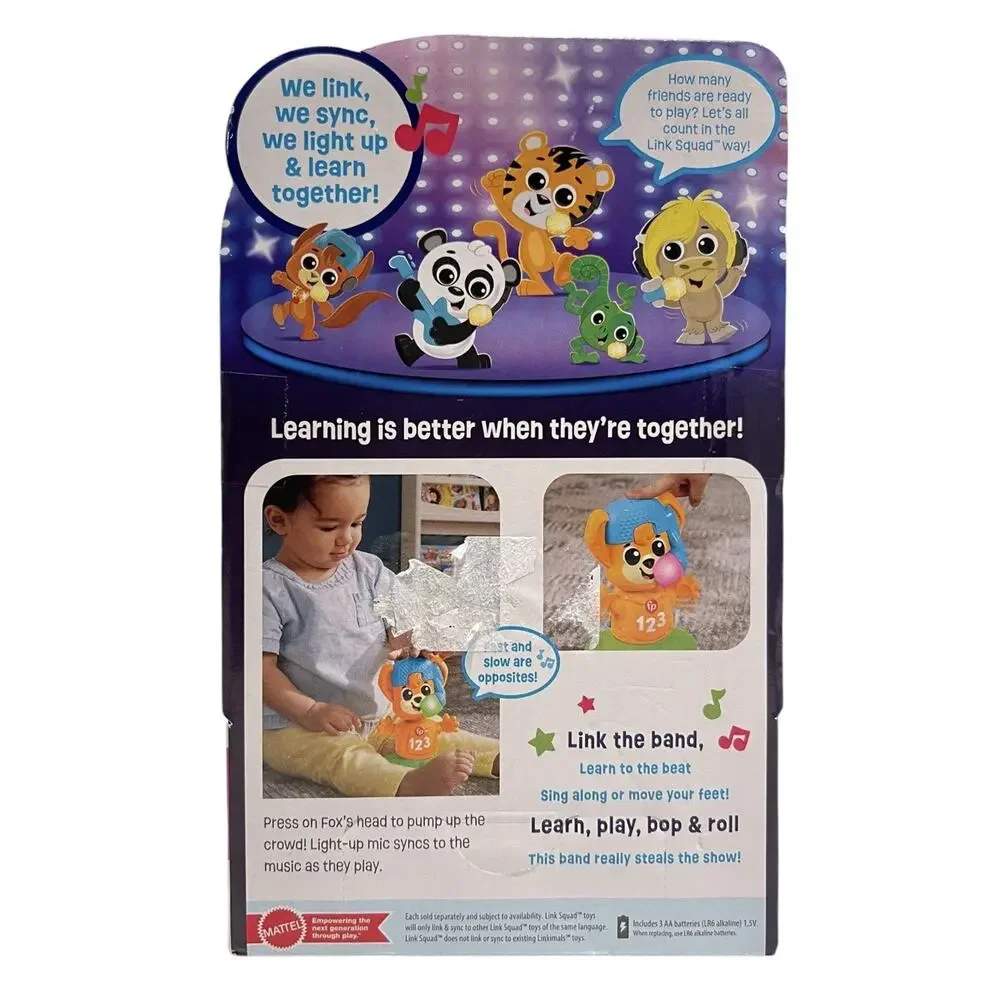 Baby Learning Toy Link Squad Opposites Fox with Music & Lights for Ages 9+ Month